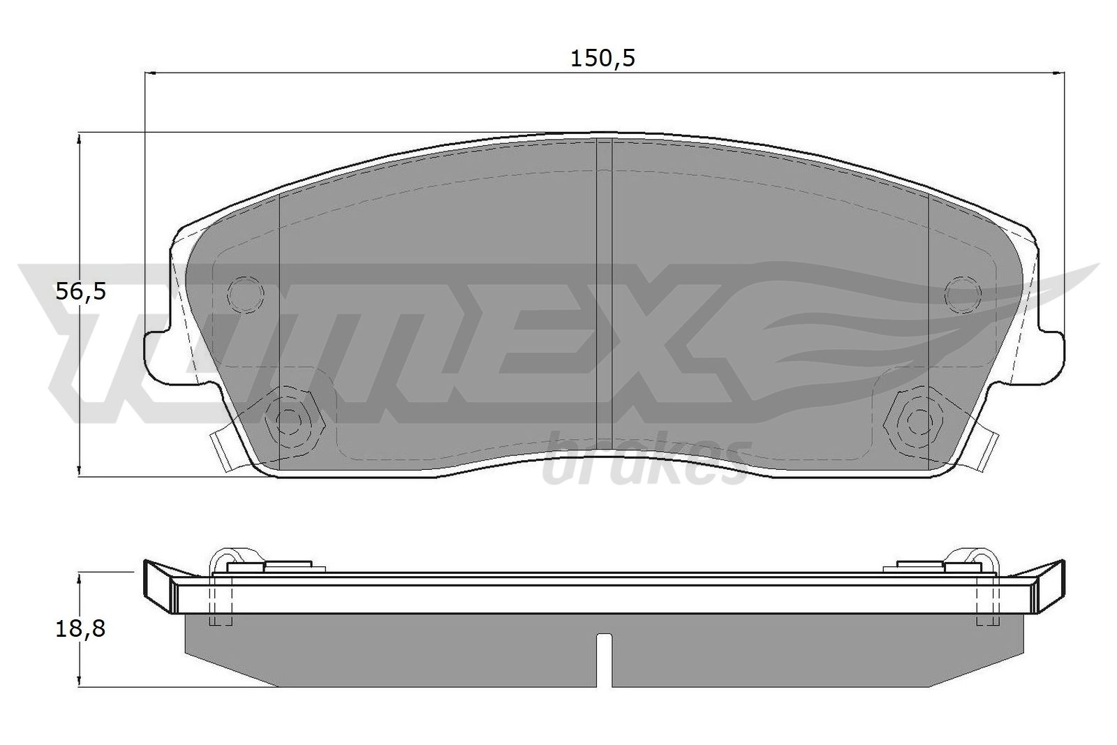 Sada brzdových platničiek kotúčovej brzdy TOMEX Brakes
